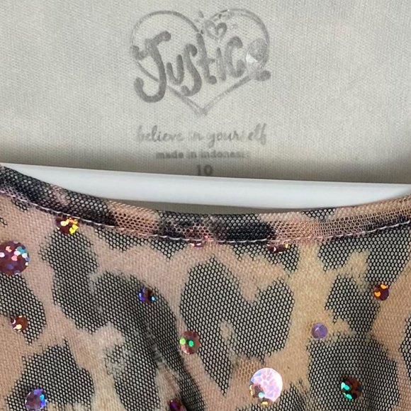 Girls JusticeTop with Ruffle Front and Sparkles - Picture 3 of 11